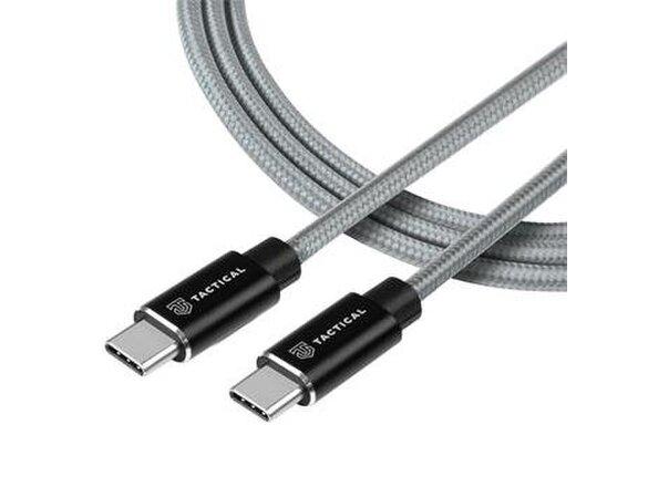 obrazok z galerie Tactical Fast Rope Aramid Cable USB-C/USB-C 100W 1m - šedý