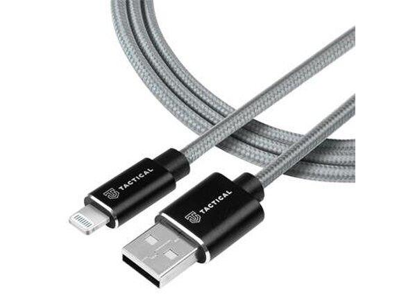 obrazok z galerie Tactical Fast Rope Aramid Cable USB-A/Lightning MFi 1m - šedý