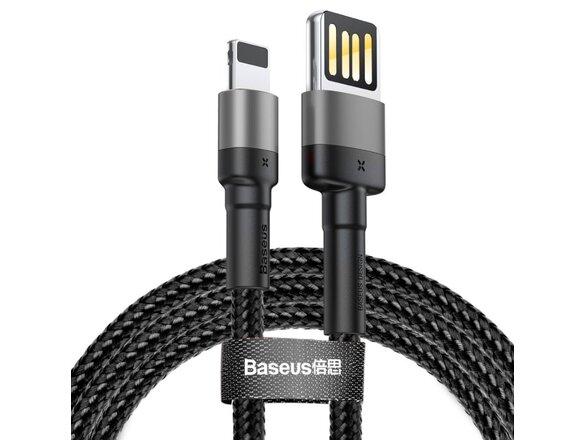 obrazok z galerie Baseus CALKLF-HG1 Cafule Kabel USB to Lightning Double Sided 1.5A 2m Grey/Black