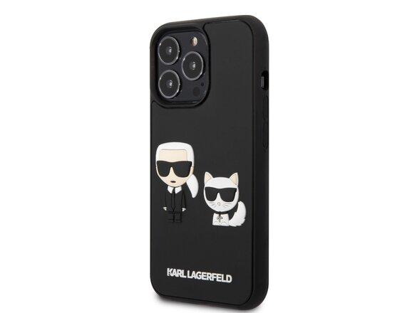 obrazok z galerie Karl Lagerfeld and Choupette 3D Kryt pro iPhone 13 Pro Max Black