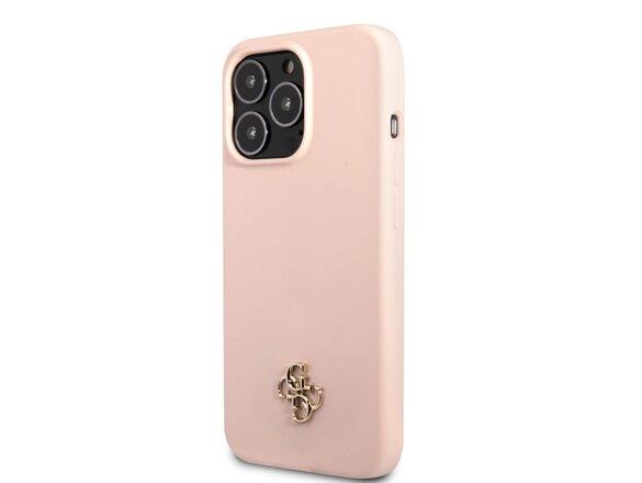 obrazok z galerie Guess 4G Silicone Metal Logo Zadní Kryt pro iPhone 13 Pro Max Pink