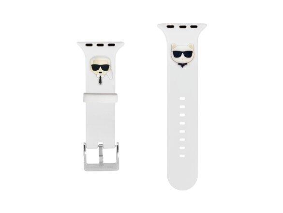 obrazok z galerie Karl Lagerfeld Karl and Choupette Řemínek pro Apple Watch 38/40mm White