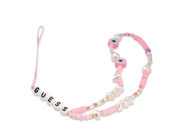 obrazok z galerie Pútko Guess na telefón Beads Shell - ružové