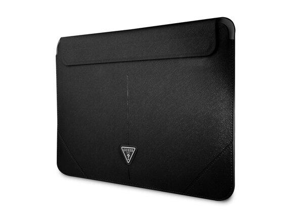 obrazok z galerie Guess Saffiano Triangle Metal Logo Computer Sleeve 13/14" Black