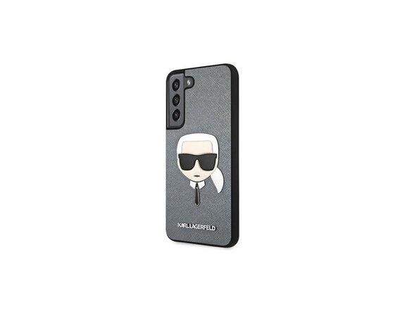 obrazok z galerie Karl Lagerfeld case for Samsung Galaxy S22 Plus KLHCS22MSAKHSL hard case silver Saffiano Karl`s Hea