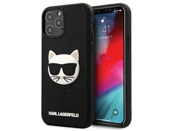 obrazok z galerie Karl Lagerfeld case for iPhone 12 / 12 Pro 6,1&quot; KLHCP12MCH3DBK black hard case 3D Rubber Choup
