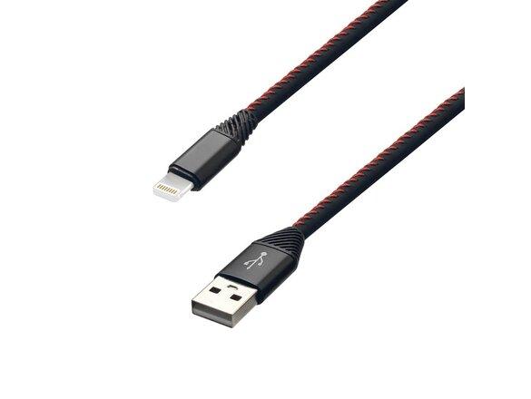 obrazok z galerie mobilNET nabíjací kábel USB - Lightning 2A, Eko balenie, (TPU) 2M, čierny