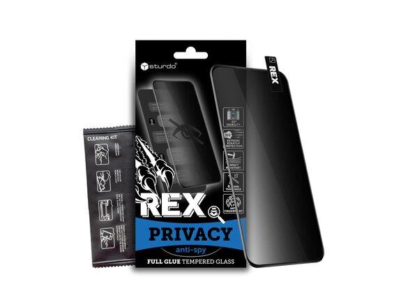 obrazok z galerie Sturdo Rex Privacy ochranné sklo iPhone 7 / iPhone 8 / iPhone SE 2020 / iPhone SE 2022, Full Glue
