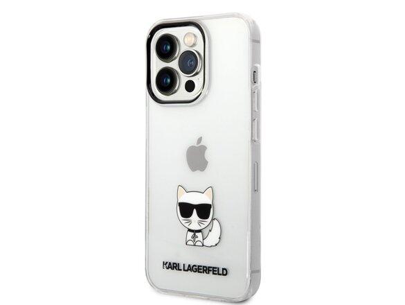obrazok z galerie Karl Lagerfeld Choupette Logo Zadní Kryt pro iPhone 14 Pro Max Transparent