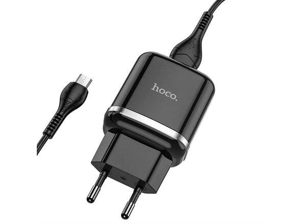 obrazok z galerie HOCO N3 Charger USB 3A QC3.0 Fast Charge + MicroUSB Cable Black