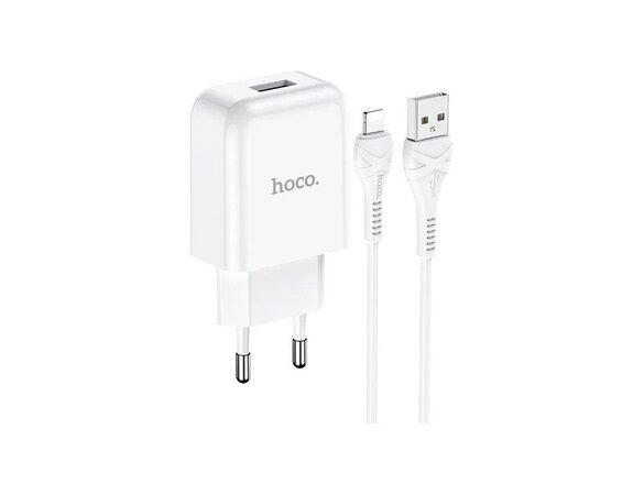 obrazok z galerie HOCO N2 Travel Charger USB Fast Charge + Lightning Cable 2AN2 Vigour White