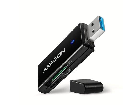 obrazok z galerie AXAGON CRE-S2N, USB-A 3.2 Gen 1 - SUPERSPEED čtečka karet, 2-slot & lun SD/microSD, podpora UHS-I