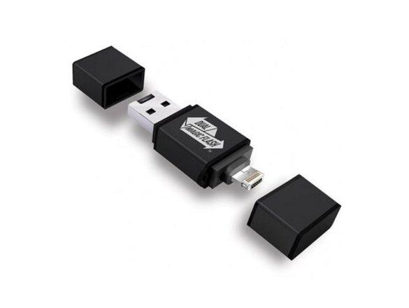obrazok z galerie USB kľúč WOW MAGIC 16GB Lightning + MicroUSB (do 256 GB) Čierny