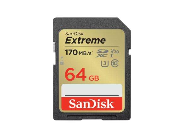 obrazok z galerie SanDisk Extreme SDXC 64GB 170MB/s V30 UHS-I U3