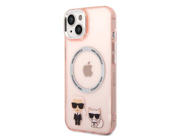 obrazok z galerie Karl Lagerfeld MagSafe Kompatibilní Kryt Karl and Choupette pro iPhone 14 Plus Pink