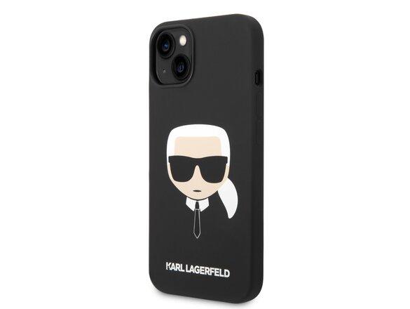 obrazok z galerie Karl Lagerfeld Liquid Silicone Karl Head Zadní Kryt pro iPhone 14 Plus Black