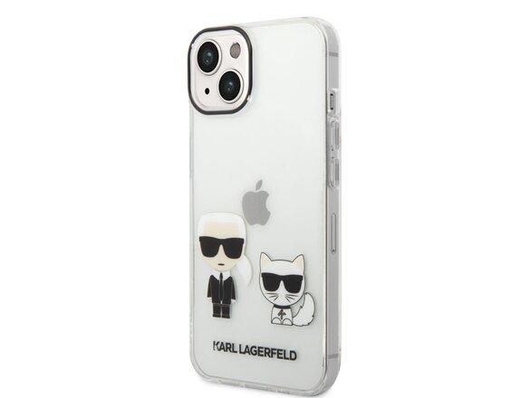 obrazok z galerie Karl Lagerfeld PC/TPU Ikonik Karl and Choupette Zadní Kryt pro iPhone 14 Plus Transparent