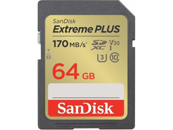 obrazok z galerie SanDisk Extreme PLUS SDXC 64GB 170MB/s V30 UHS-I