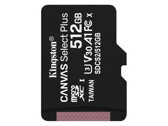 obrazok z galerie Kingston Canvas Select Plus A1/micro SD/512GB/100MBps/UHS-I U3 / Class 10