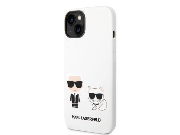 obrazok z galerie Karl Lagerfeld and Choupette Liquid Silicone Zadní Kryt pro iPhone 14 Plus White