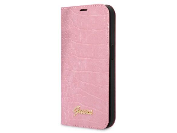 obrazok z galerie Guess PU Croco with Metal Camera Outline Book Pouzdro pro iPhone 14 Plus Pink