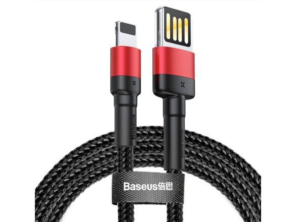 obrazok z galerie Baseus CALKLF-G91 Cafule Kabel USB to Lightning Double Sided 2.4A 1m Red/Black