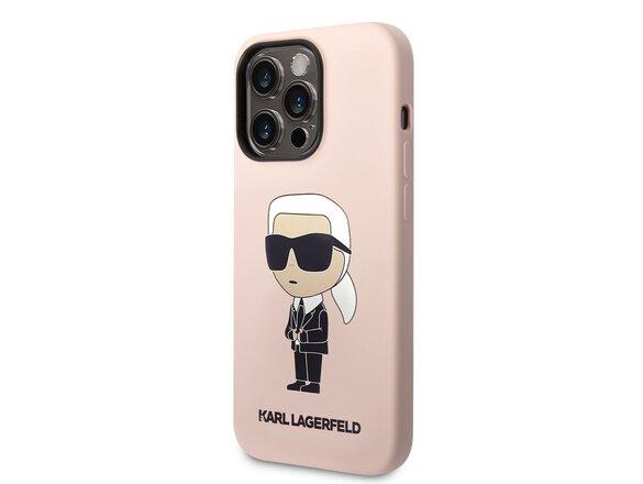 obrazok z galerie Karl Lagerfeld Liquid Silicone Ikonik NFT Zadní Kryt pro iPhone 14 Pro Max Pink
