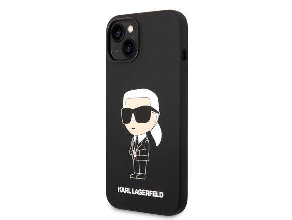 obrazok z galerie Karl Lagerfeld Liquid Silicone Ikonik NFT Zadní Kryt pro iPhone 14 Plus Black