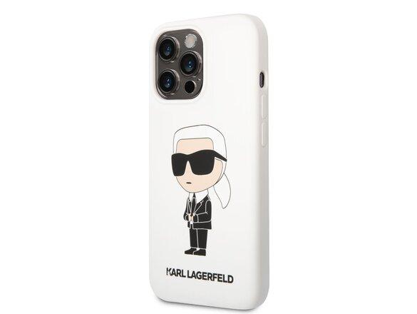 obrazok z galerie Karl Lagerfeld Liquid Silicone Ikonik NFT Zadní Kryt pro iPhone 13 Pro White