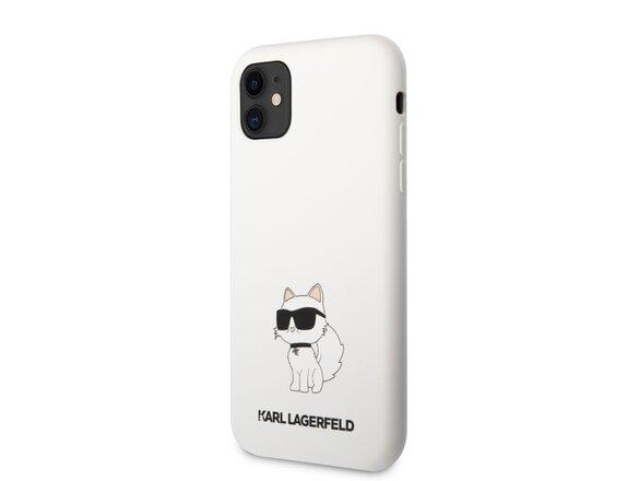obrazok z galerie Karl Lagerfeld Liquid Silicone Choupette NFT Zadní Kryt pro iPhone 11 White