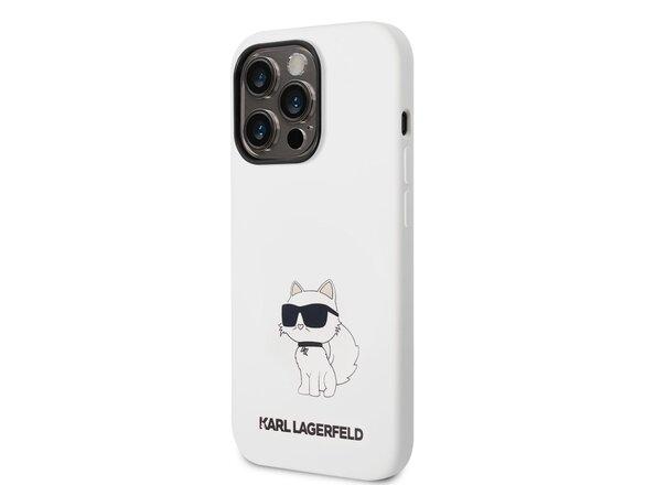 obrazok z galerie Karl Lagerfeld Liquid Silicone Choupette NFT Zadní Kryt pro iPhone 14 Pro White