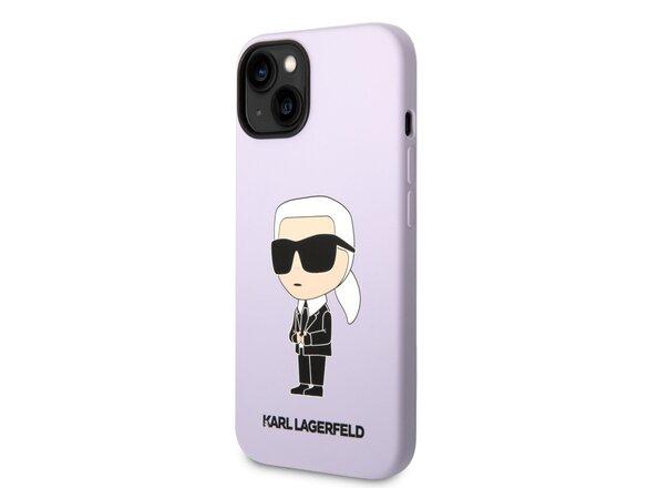 obrazok z galerie Karl Lagerfeld Liquid Silicone Ikonik NFT Zadní Kryt pro iPhone 14 Plus Purple