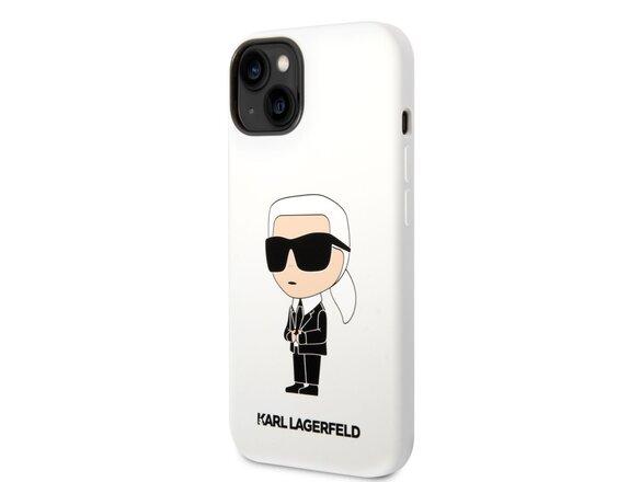 obrazok z galerie Karl Lagerfeld Liquid Silicone Ikonik NFT Zadní Kryt pro iPhone 14 Plus White