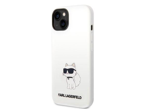 obrazok z galerie Karl Lagerfeld Liquid Silicone Choupette NFT Zadní Kryt pro iPhone 14 Plus White