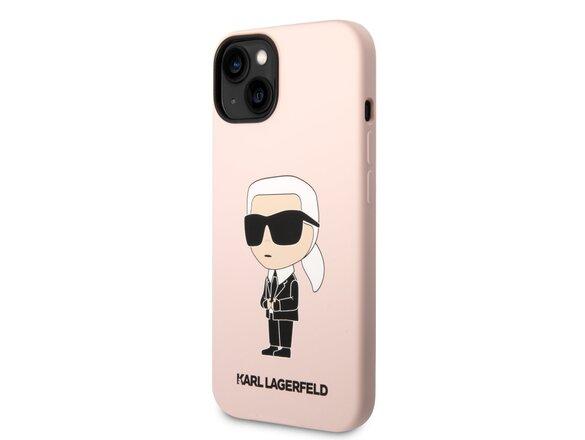 obrazok z galerie Karl Lagerfeld Liquid Silicone Ikonik NFT Zadní Kryt pro iPhone 14 Plus Pink