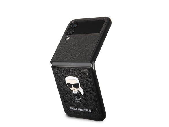 obrazok z galerie Karl Lagerfeld PU Saffiano Ikonik Kryt pro Samsung Galaxy Z Flip 4 Black