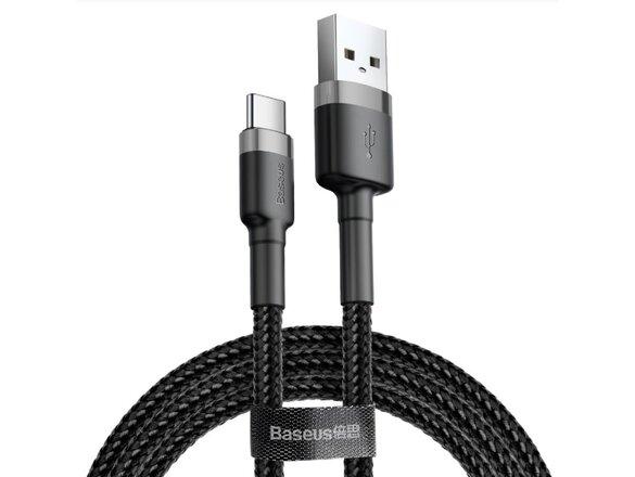 obrazok z galerie Baseus CATKLF-BG1 Cafule Kabel USB-C 3A 1m Grey/Black