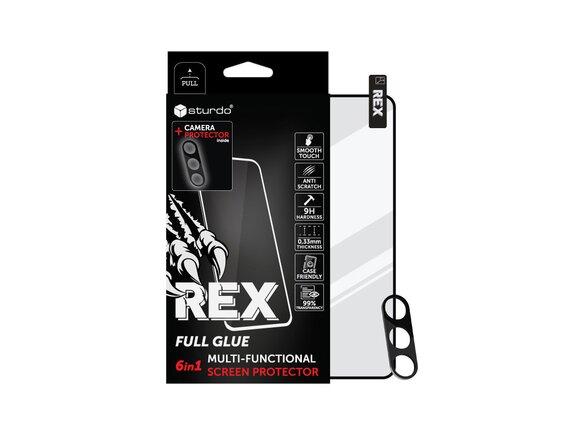 obrazok z galerie Sturdo Rex protective glass + Camera protection Samsung Galaxy S23, Full Glue 6v1