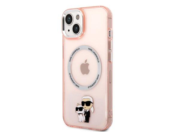obrazok z galerie Karl Lagerfeld MagSafe Kompatibilní Kryt IML Karl and Choupette NFT pro iPhone 14 Plus Pink