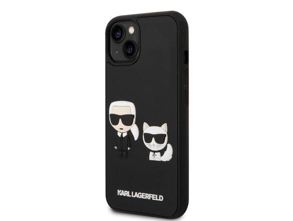 obrazok z galerie Karl Lagerfeld and Choupette 3D Kryt pro iPhone 14 Black