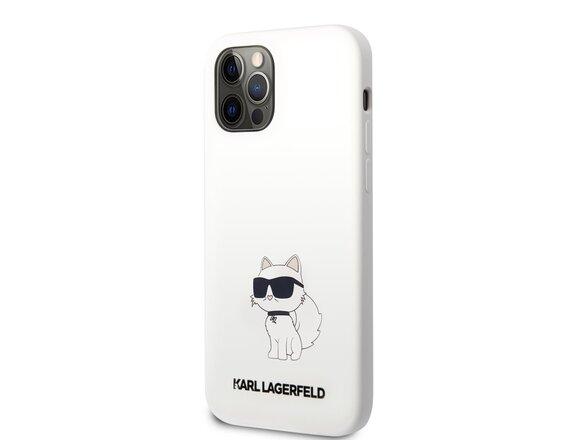 obrazok z galerie Karl Lagerfeld Liquid Silicone Choupette NFT Zadní Kryt pro iPhone 12/12 Pro White