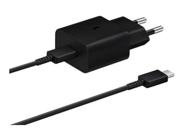 obrazok z galerie Nabíjací adaptér Samsung EP-T1510EBE USB-C 15W Čierny + USB-C Datový Kabel (Bulk)