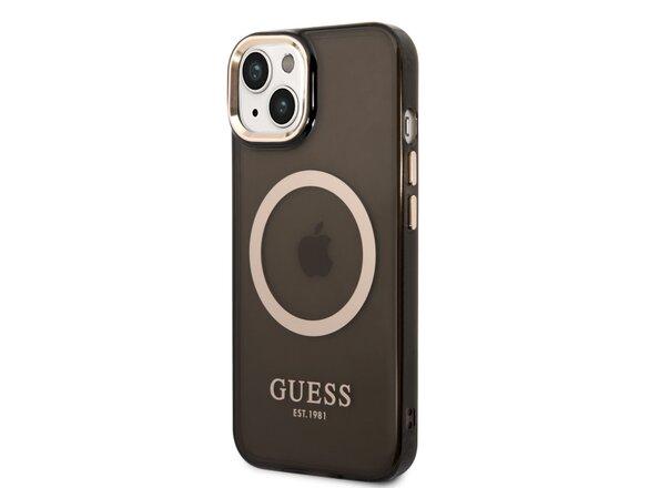 obrazok z galerie Guess Translucent MagSafe Kompatibilní Zadní Kryt pro iPhone 14 Plus Black