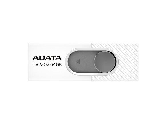 obrazok z galerie USB kľúč ADATA UV220 64GB USB 2.0 Sivo-biely