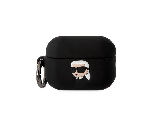 obrazok z galerie Karl Lagerfeld 3D Logo NFT Karl Head Silikonové Pouzdro pro Airpods Pro 2 Black
