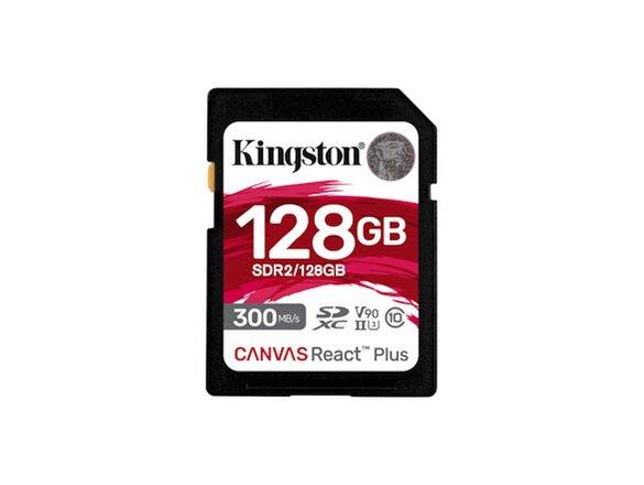 obrazok z galerie Kingston Canvas React Plus/SDHC/128GB/300MBps/UHS-II U3 / Class 10