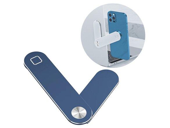 obrazok z galerie mobilNET magnetický bočný držiak telefónu na notebook, Square, modrá