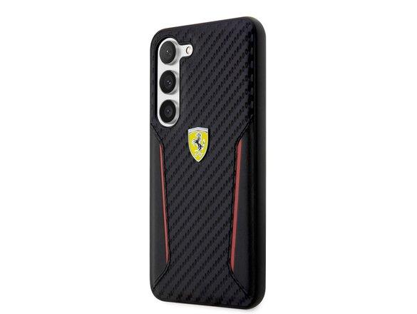 obrazok z galerie Ferrari PU Carbon Zadní Kryt pro Samsung Galaxy S23+ Black