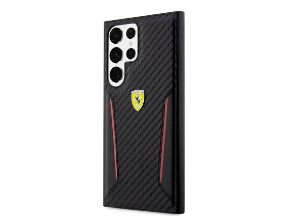obrazok z galerie Ferrari PU Carbon Zadní Kryt pro Samsung Galaxy S23 Ultra Black