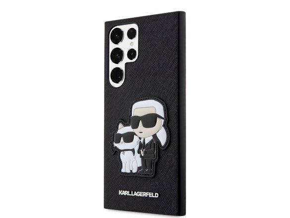 obrazok z galerie Karl Lagerfeld PU Saffiano Karl and Choupette NFT Zadní Kryt pro Samsung Galaxy S23 Ultra Black